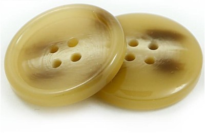 TJ  JK  時尚四眼樹脂鈕扣  25mm 側面照